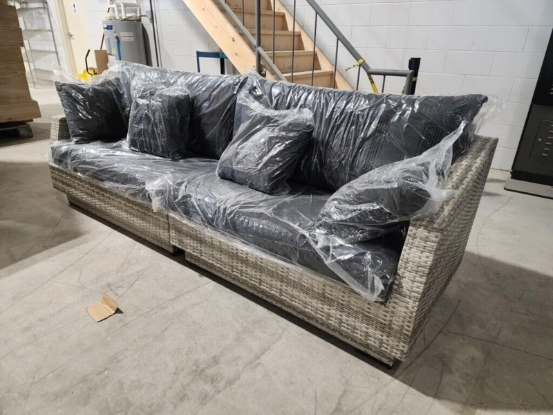 Wicker Patio Sofa photo